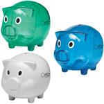 TH4062 Plastic Piggy Bank with Custom Imprint